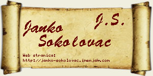 Janko Sokolovac vizit kartica